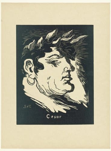 Hoofd van Julius Caesar met lauwerkrans by Georges d'Espagnat