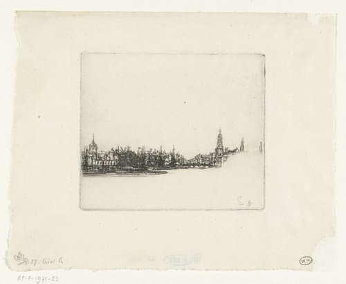 Gezicht op Amsterdam by Francis Seymour-Haden (Sir)