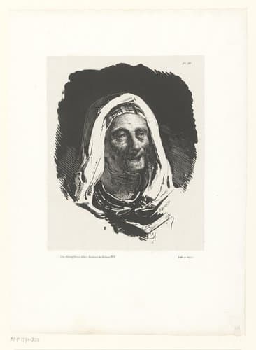 Tête de vieille femme by Nicolas Toussaint Charlet