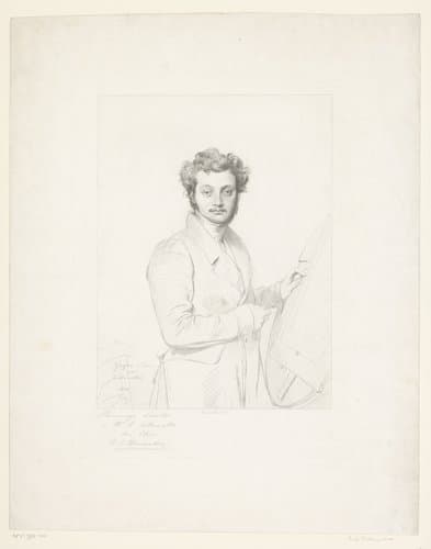 Portret van Luigi Calametta aan het werk by David Joseph Desvachez
