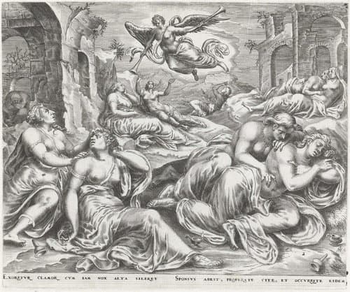 Gelijkenis van de wijze en dwaze maagden by Harmen Jansz Muller