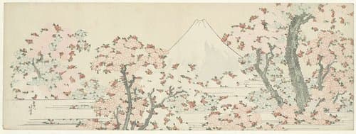 Fuji en kersenbloesem by Katsushika Hokusai