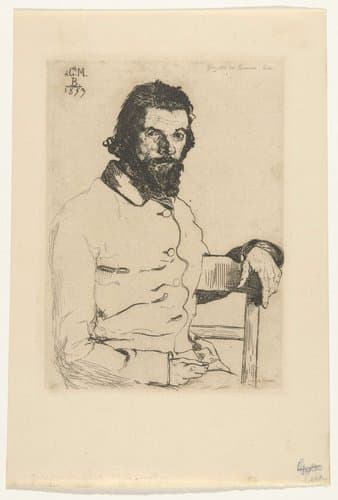 Portret van kunstenaar Charles Meryon by Félix Bracquemond