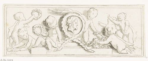 Fries met putti by Anthonie van den Bos