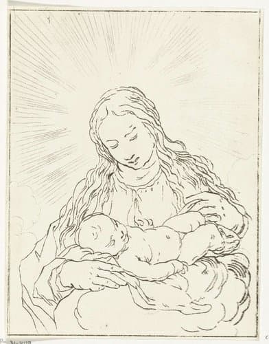 Maria met kind by Anthonie van den Bos