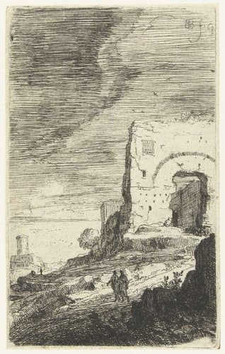 Romeinse ruïnes by Bartholomeus Breenbergh