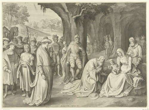 Aanbidding der koningen by Nicolaes de Bruyn