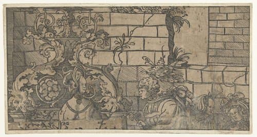 Bathseba en een dienaar van David by anonymous