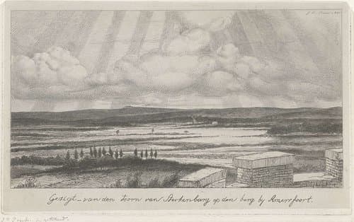 Landschap rond Amersfoort by Jacobus Ludovicus Cornet