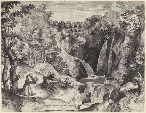 H. Franciscus ontvangt de stigmata by Cornelis Cort