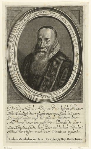 Portret van Petrus Plancius op 70-jarige leeftijd by anonymous; Willem Jacobsz Delff