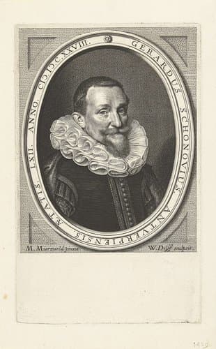 Portret van Gerardus Schonovius by Willem Jacobsz Delff