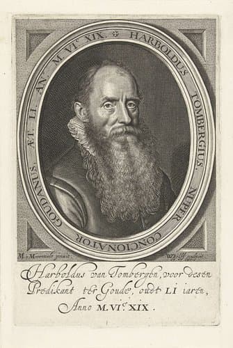 Portret van Harboldus Tombergius op 51-jarige leeftijd by Willem Jacobsz Delff