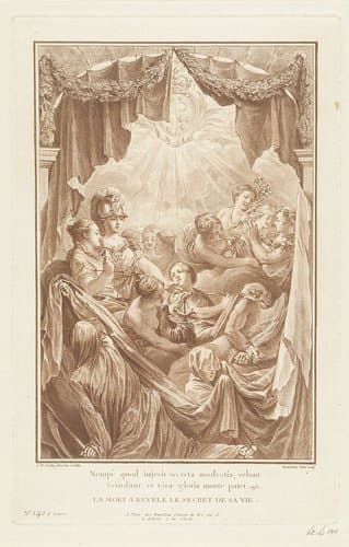 Allegorie op dood van Lodewijk XV