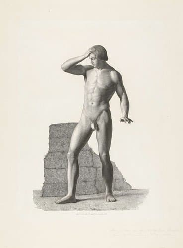 Staand mannelijk naakt by Lubertus Teunis van Deth
