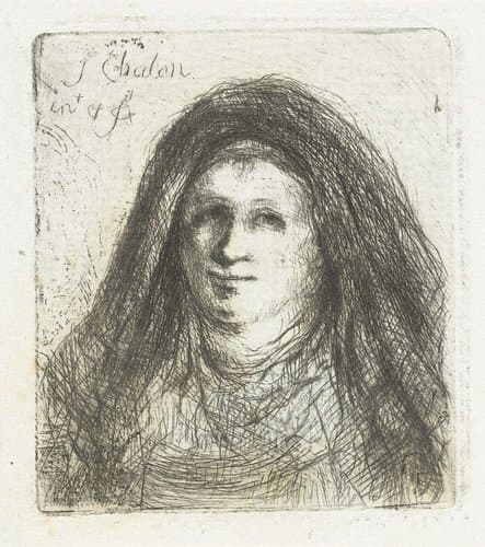 Volwassen vrouw met hoofddoek by Jan Chalon