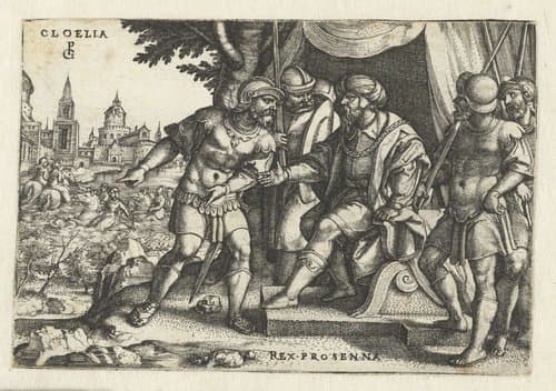 Porsenna hoort dat Cloelia is ontsnapt by Georg Pencz