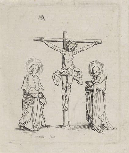 Christus aan het kruis by Wenceslaus Hollar
