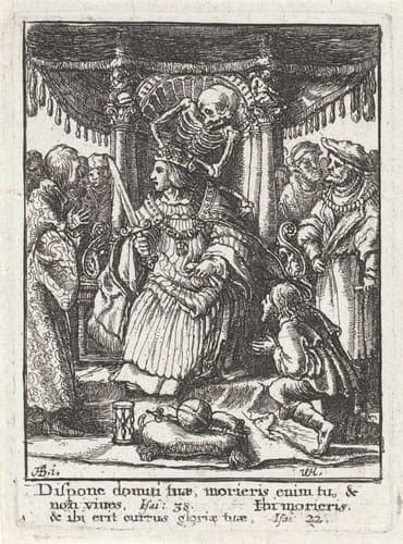 De keizer en de Dood by Wenceslaus Hollar