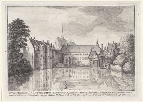 Gezicht op de abdij van Groenendael by Wenceslaus Hollar