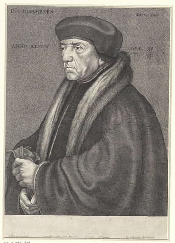 Portret van John Chamber by Wenceslaus Hollar