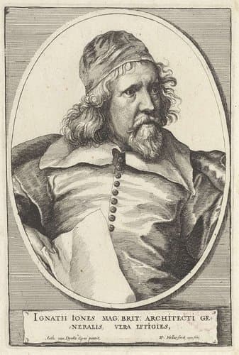 Portret van Inigo Jones by Wenceslaus Hollar