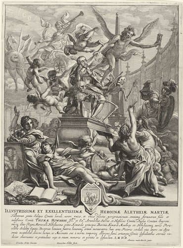 Allegorie op de dood van Thomas Howard by Wenceslaus Hollar