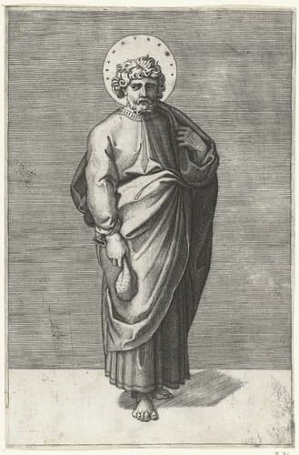Christus en de Apostelen by Marcantonio Raimondi
