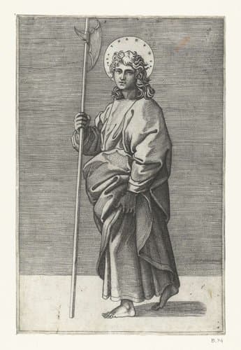 Christus en de Apostelen by Marcantonio Raimondi