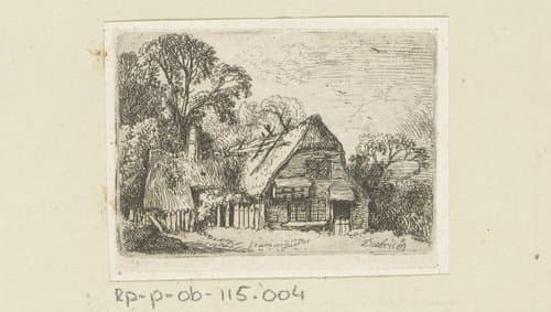 Landschap met boerderij by Christian Wilhelm Ernst Dietrich