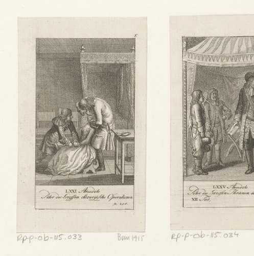 Peter de Grote voert een operatie uit by Daniel Nikolaus Chodowiecki
