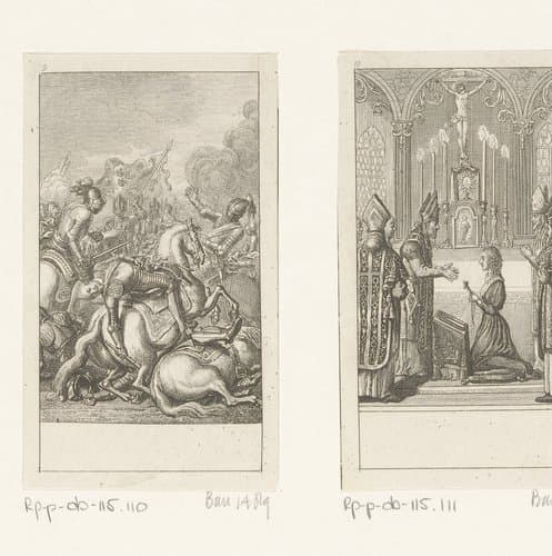 Gustaaf Adolf II komt om in de slag bij Lützen by Daniel Nikolaus Chodowiecki