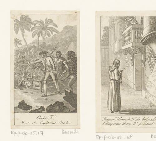James Cook arriveert op Hawaï by Daniel Nikolaus Chodowiecki