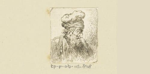 Man met baard en bontmuts by Christian Wilhelm Ernst Dietrich