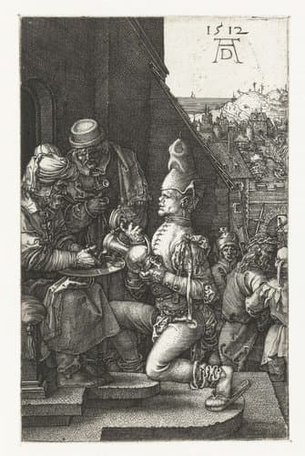 Pilatus wast zijn handen in onschuld by Albrecht Dürer