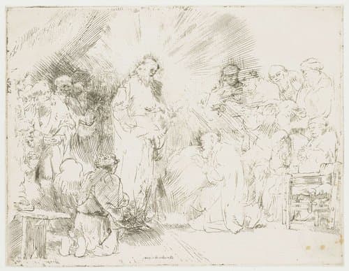 Christ appearing to the apostles by Rembrandt van Rijn