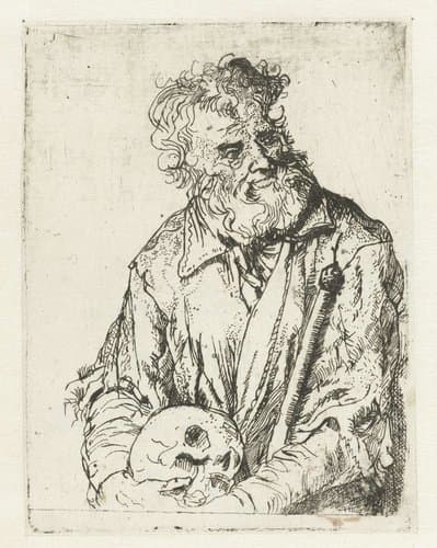 Kluizenaar met doodskop by anonymous
