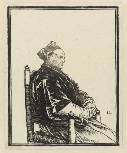 Portret van een zittende geestelijke by anonymous