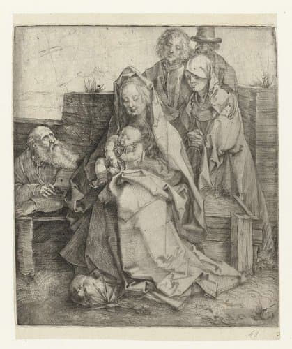 De Heilige Familie met Johannes de Evangelist by Albrecht Dürer