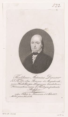 Portret van Thaddaeus a Sancto Adamo Dereser by Friedrich Wilhelm Bollinger
