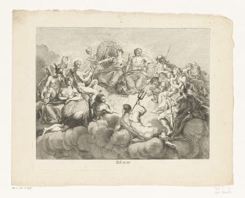 Verzameling der goden op de Olympus by anonymous