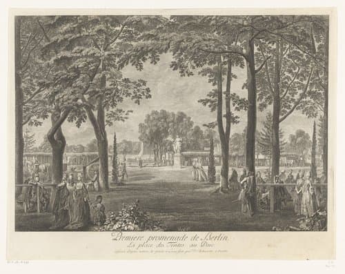 Tentenkamp in de Tiergarten te Berlijn by Daniel Nikolaus Chodowiecki