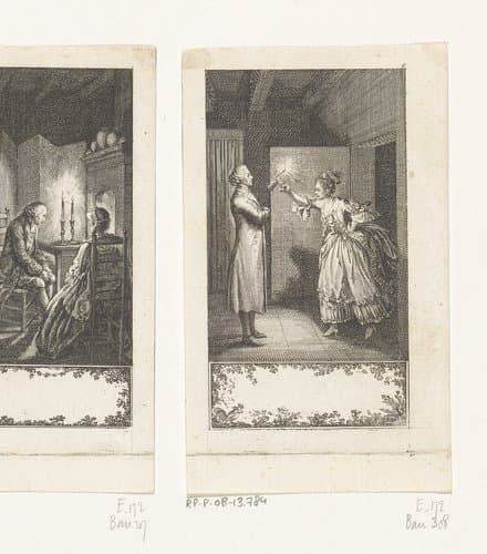 Pastor Gros en zijn boze vrouw by Daniel Nikolaus Chodowiecki