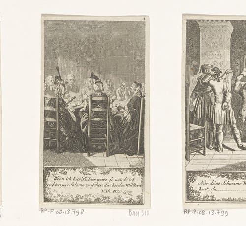 Pastor Gros en de notaris by Daniel Nikolaus Chodowiecki
