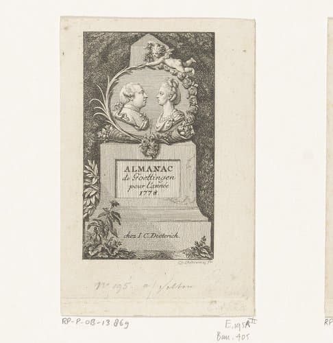 Dubbelportret van George III en Charlotte van Groot-Brittannië by Daniel Nikolaus Chodowiecki