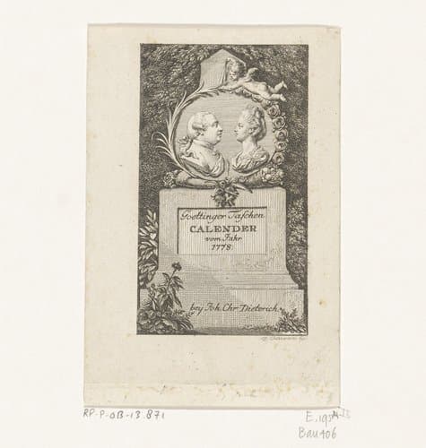 Dubbelportret van George III en Charlotte van Groot-Brittannië by Daniel Nikolaus Chodowiecki
