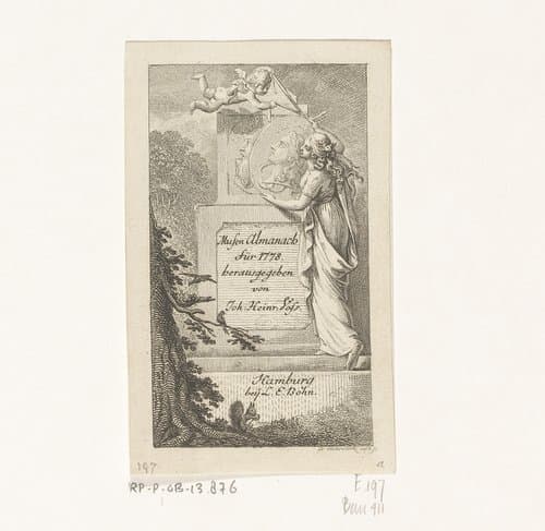 Muze van de dichtkunst by Daniel Nikolaus Chodowiecki