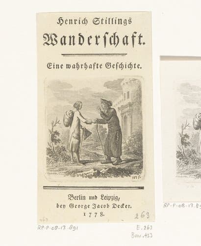Titelpagina voor: Johann Heinrich Jung-Stilling, Henrich Stillings Jugend, 1778 by Daniel Nikolaus Chodowiecki