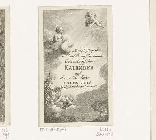 Titelpagina met de vier jaargetijden by Daniel Nikolaus Chodowiecki