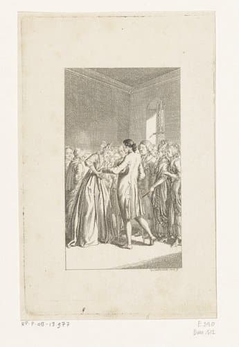 Harley in Bethlem Royal Hospital by Daniel Nikolaus Chodowiecki